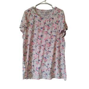 West Loop Women's White Floral Shirt Size XL